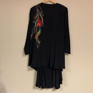 YOLANDA LORENTE Hand Painted Silk Women’s 3 Piece Set Women Medium Large Black
